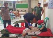 Polsek Ciamis Polres Ciamis Monitoring dan Ikut Donor Darah di Desa Saguling