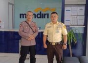 Sambang dan Korkom Kamtibmas oleh Polsek Rancah di Bank KCP Mandiri