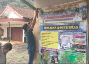 Berantas Judi Online, Polsek Cipaku Polres Ciamis Pasang Himbauan di Tempat Publik