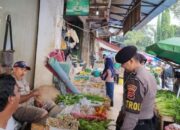 Cegah Kecurangan Penimbunan Bahan Pokok, Sat Samapta Polres Ciamis Patroli ke Pasar Manis