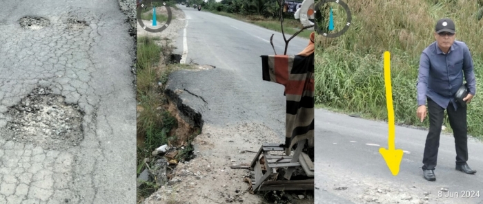 Diduga Dikerjakan Tidak Sesuai Standarisasi ,Proyek Pemeliharaan Jalan Provisi Siak-Bengkalis, LSM-KPK Akan Laporkan Ke APH dan Pj. Gubernur Riau