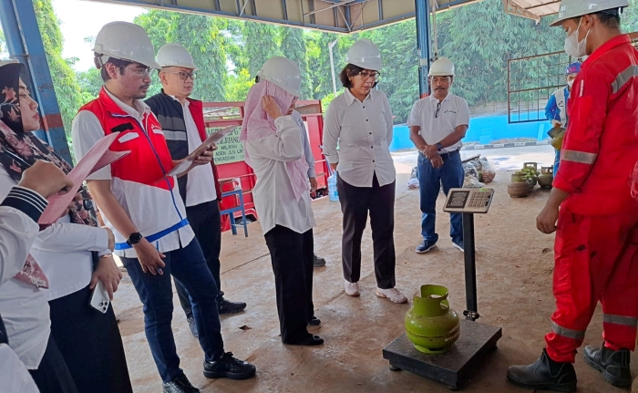 Tim Pertamina Patra Niaga Sales Area Lampung Melakukan  Sidak Ketepatan Isi dan Kualitas  LPG di Lampung Timur