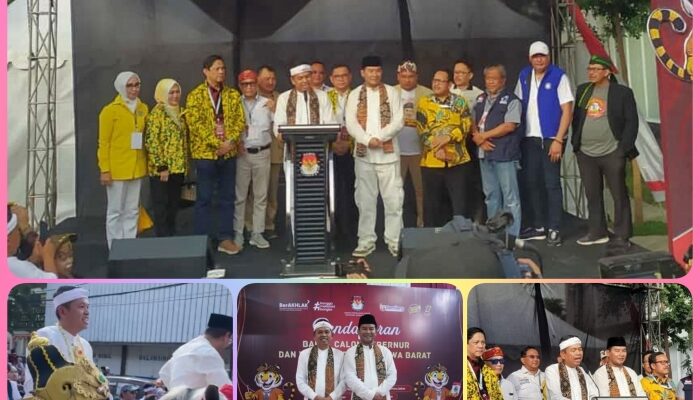 Puluhan Ribu Warga Masyarakat Antarkan Pasangan Dedi Mulyadi-Erwan Setiawan Daftar Pilgub 2024 ke KPU Jawa Barat