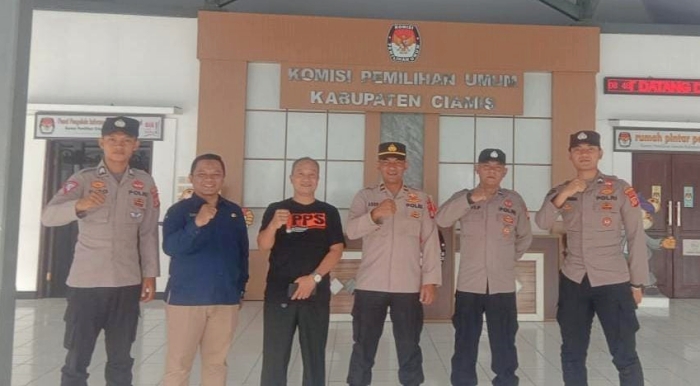 Satgas Preventif Presisi Polres Ciamis Bersiaga dan Amankan Proses Tahapan Pilkada di KPU