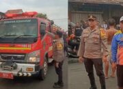 Respon Cepat, Jajaran Polsek Jatiwangi dan Unsur Terkait Berhasil Padamkan Kebakaran Bengkel Las