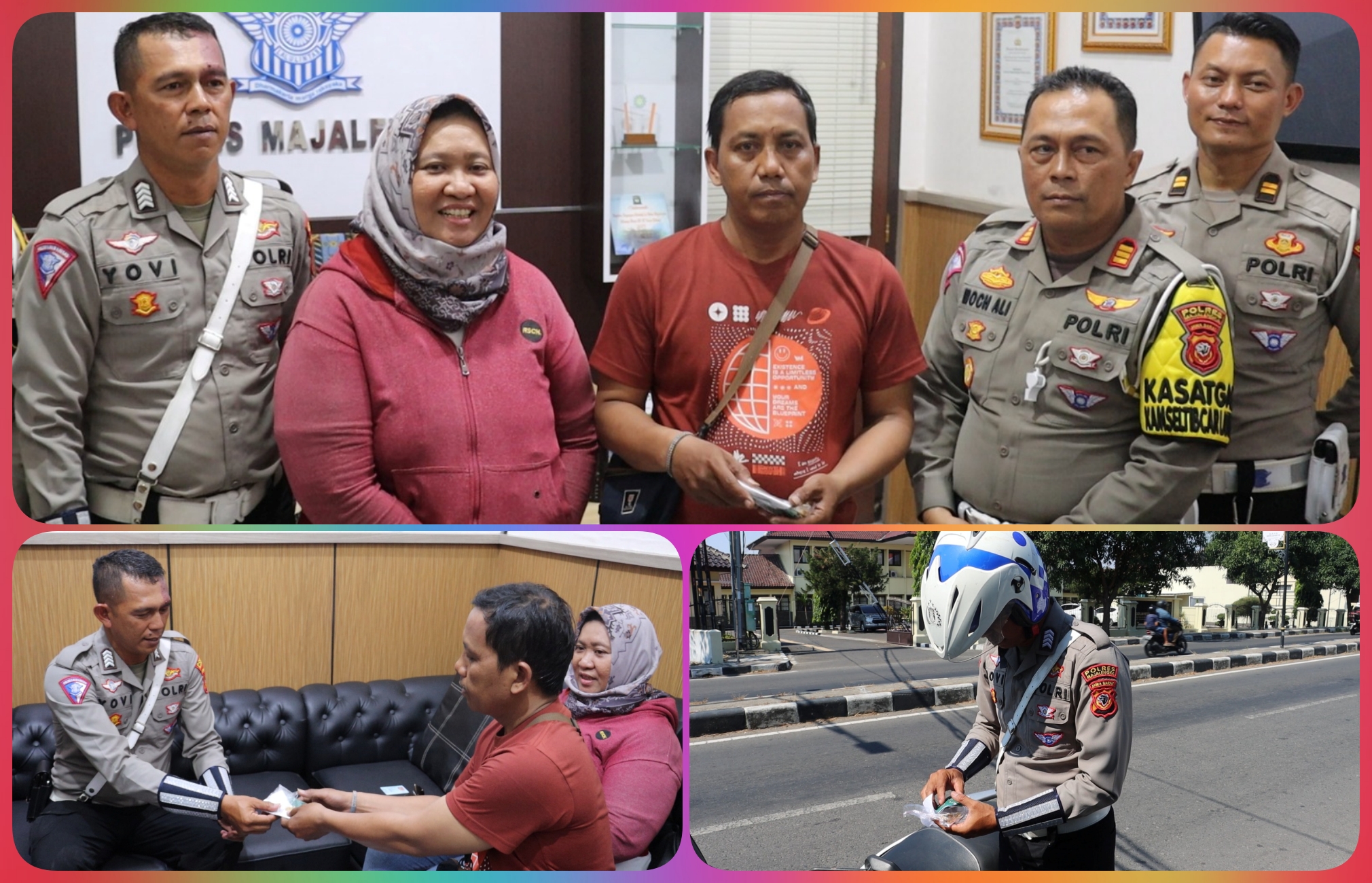 Sigap dan Jujur, Anggota Satlantas Polres Majalengka Temukan Emas di Jalan, Warga Tegal Ucapkan Syukur