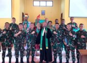 Ibadah Bersama di Gereja, Tingkatkan Keimanan dan Pererat silaturahmi Masyarakat dan Personil Satgas Pamtas Statis Yonif 131/Braja Sakti