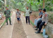 Cipta Kondisi, Polsek Sukadana Polres Ciamis Monitoring Pembangunan TPT di Dusun Ciparay