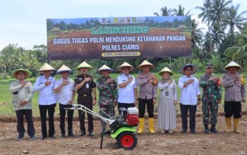 Launching Gugus Tugas Polri Jaga Ketahanan Pangan, Kapolres Ciamis: Tak Ada Lagi Lahan Tidak Produktif