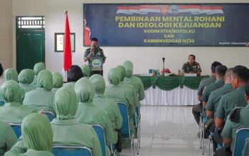 Kodim 0724/Boyolali Terima Pembinaan Mental Dan Ideologi