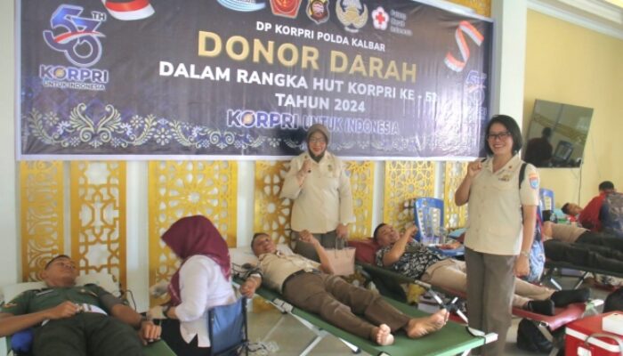 Korpri TNI Bersama Korpri Polda Provinsi Kalbar Gelar Aksi Kemanusiaan Sambut HUT ke-53