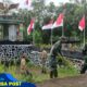 Semangat Kebersamaan Gotong-royong, Satgas Yonzipur 5/ABW Bersihkan Tugu Kedaulatan Pancasila