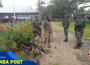 Laksanakan Anjangsana, Satgas Yonif 641/Bru Jalin Hubungan Harmonis Dengan Masyarakat Papua