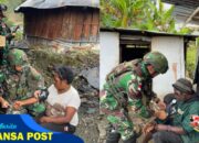 Satgas Yonif 715/Mtl Gelar Pelayanan Kesehatan kepada Masyarakat di Papua