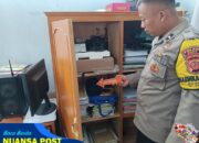 Polsek Rajadesa Polres Ciamis Datangi TKP Curat di Sebuah Sekolah Desa Tigaherang