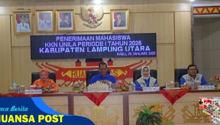 Pj. Bupati Lampung Utara Sambut 1000 Mahasiswa KKN Universitas Lampung Periode I Tahun 2025