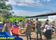 Koramil Sambirejo Bangun Jembatan Darurat Penghubung Antar Kecamatan