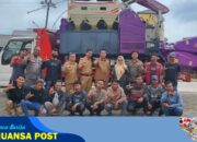 Elfianah Khamami Menyerahkan Bantuan 1 Unit Combine Harvester Pada Brigade Pangan Desa Sungai Badak