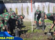 Satgas Yonif 715/Motuliato Giatkan Program Ketahanan Pangan di Perbatasan