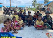 Bantu Kesulitan Masyarakat, Satgas Yonif 131/BRS Laksanakan Anjangsana Dan Berikan Pelayanan Kesehatan Gratis di Kampung Skow Sae Perbatasan Papua