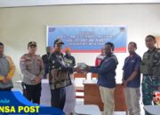 Wadansatgas Yonif 112/DJ Hadiri Kegiatan Penyaluran Bansos Sembako dan PKH THP 1 di Kabupaten Puncak Jaya