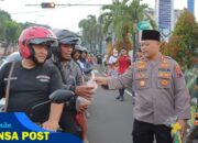 Polres Wonogiri Bagikan Takjil Bagi Pengguna Jalan