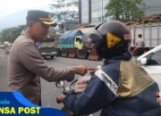 Melintas depan Polres Semarang, Sejumlah Pengendara di berhentikan.