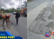 Perbaikan Kerusakan Jalan Siak II – Jalan Yos Sudarso Pekanbaru, Aktifitas Masyarakat Sangat Lancar