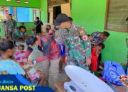 Meningkatkan Kesehatan Masyarakat di Perbatasan Papua, Satgas Yonif 131/BRS Gelar Pelayanan Kesehatan Bersama Puskesmas Distrik Waris