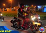 Bupati H.Muchendi Keliling Naik Motor Pantau Keamanan Malam Takbiran di Kayuagung