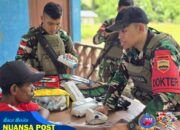 Bantu Kesulitan Masyarakat Pasca Banjir, Satgas Yonif 131/BRS Berikan Bantuan Logistik Kepada Masyarakat Kp. Sangke Perbatasan Papua