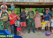 Perhatikan Kesehatan Masyarakat di Perbatasan, Satgas Yonif 131/BRS Berikan Pelayanan Kesehatan di Kampung Yetti Papua