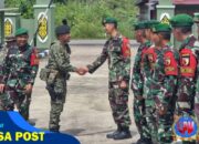 Pererat Sinergi, CO 9 Rejimen TDM Laksanakan Kunjungan Kerja ke Kotis Nanga Badau Satgas Yonzipur 5/ABW