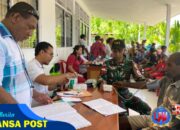 Wujudkan Anak-anak Papua Sehat dan Kuat, Satgas Yonif 131/Brajasakti Bersama Puskesmas Model Gelar Pelayanan Posyandu di Kampung Mosso