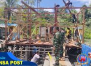 Kebersamaan Dengan Warga Masyarakat Terlihat Sejak Dibuka Pra TMMD Ke-124 Kodim 1710/Mimika