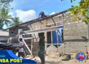 Satgas TMMD Mulai Renovasi Rumah Tidak Layak Huni di Desa Lako Akelamo Milik Bapak Andri Yamin