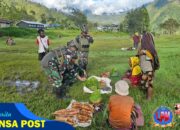 Aksi Humanis Prajurit TNI AL Borong Hasil Masyarakat di Pedalaman Papua