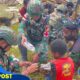 Sehat dan Ceria, Satgas Yonif 715/Mtl Melayani Masyarakat Dengan Hati