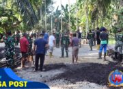 TMMD ke-124 Kodim 0320 Dumai: Pengerasan Jalan Sukajadi Capai 90 Persen di Hari ke-18