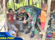 Satgas Yonif 131/Brajasakti Gelar Pelayanan Kesehatan Kepada Masyarakat Perbatasan Papua
