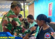 Satgas Yonif 131/Brajasakti Gelar Pelayanan Kesehatan Gratis di Perbatasan Papua