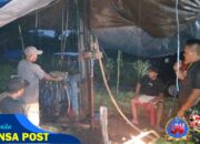 Malam Penuh Semangat, Satgas TMMD Ke-124 Kodim 1501/Ternate Lanjutkan Pengeboran Untuk Kesejahteraan Masyarakat