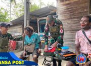 Tingkatkan Akses Layanan Kesehatan, Satgas 131/Brajasakti Layani Masyarakat Perbatasan Papua