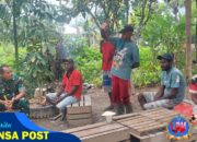 Dansatgas TMMD Bercengkrama Dengan Warga di Lokasi TMMD, Jalin Keakraban dan Tingkatkan Semangat Gotong Royong