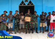 Wujud Toleransi dan Bhakti TNI, Satgas Yonif 131/Brajasakti Membantu Bangun Gereja di Perbatasan Papua