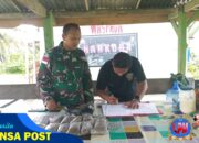 Satgas Yonif 131/Brajasakti Kembali Gagalkan Penyelundupan Ganja di Perbatasan Papua