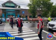Pelayanan Masyarakat, Samapta Polres Ciamis Bersiaga di Daerah Rawan Kemacetan Saat Pagi