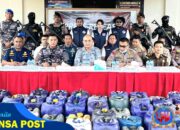 Sinergi TNI AL Bersama Polres Aru dan Forkopimda Musnahkan 2.305 Liter Miras Ilegal di Kepulauan Aru