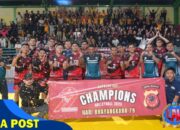 Berprestasi di HUT Bhayangkara ke-79, Polres Tasikmalaya Kota Juara Bola Voli Kapolda Cup