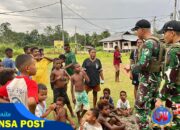 Keceriaan Bersama Satgas Yonif 131/Brajasakti di Perbatasan Papua